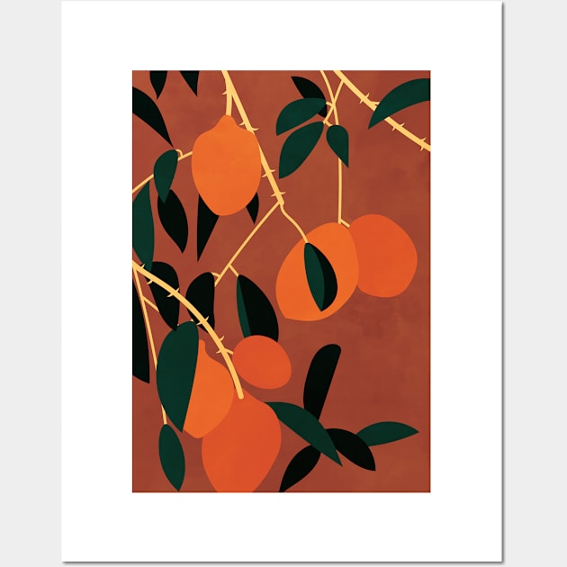 Modern Lemon Tree Branches 2 Wall Art by Colorable